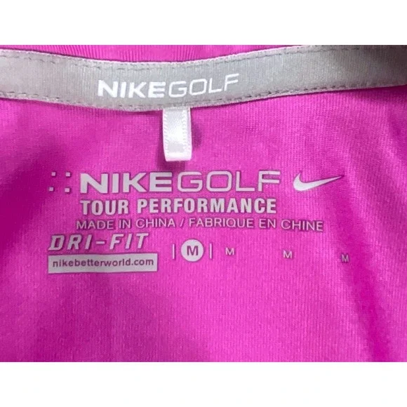 Nike Golf Tour Performance Polo Mens M Dri-FIT Tigers Eye Golf Links - Picture 8 of 10